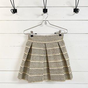 English Rose A Line Ribbed Pleated Skirt -Multi